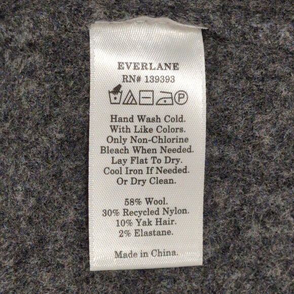 Everlane Cozy Stretch Tank Top Heathered Charcoal Grey Yak Hair Blend Size M New - Picture 6 of 10